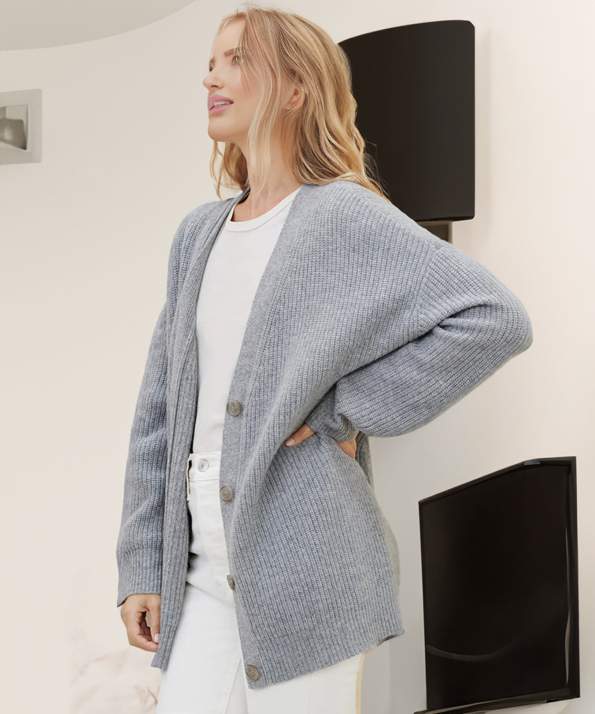 Cardigan à boutons surdimensionné - Crecia