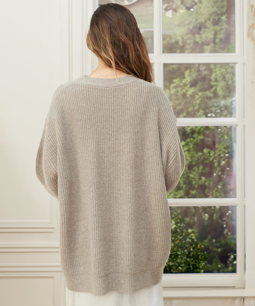 Cardigan à boutons surdimensionné - Crecia