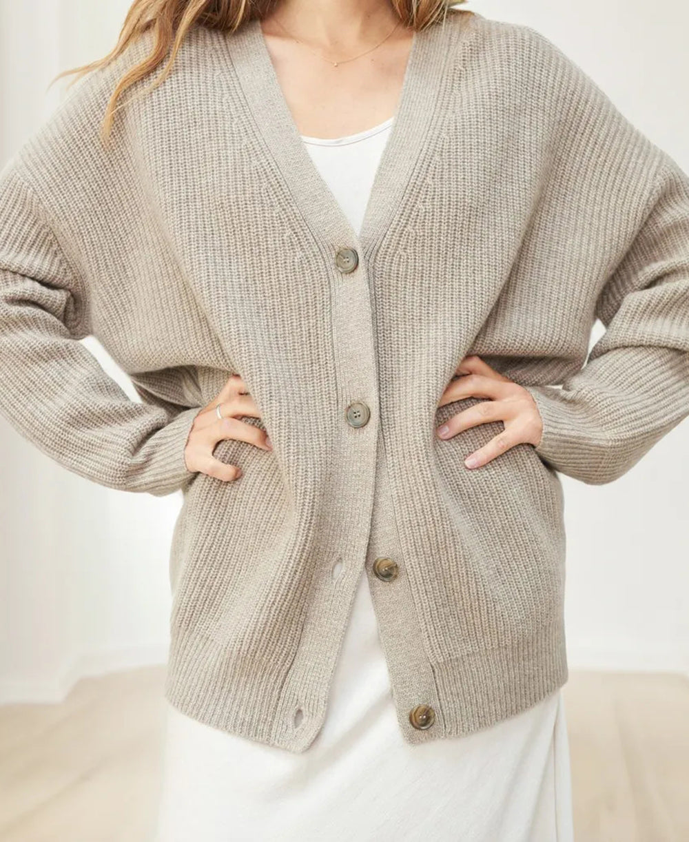 Cardigan à boutons surdimensionné - Crecia