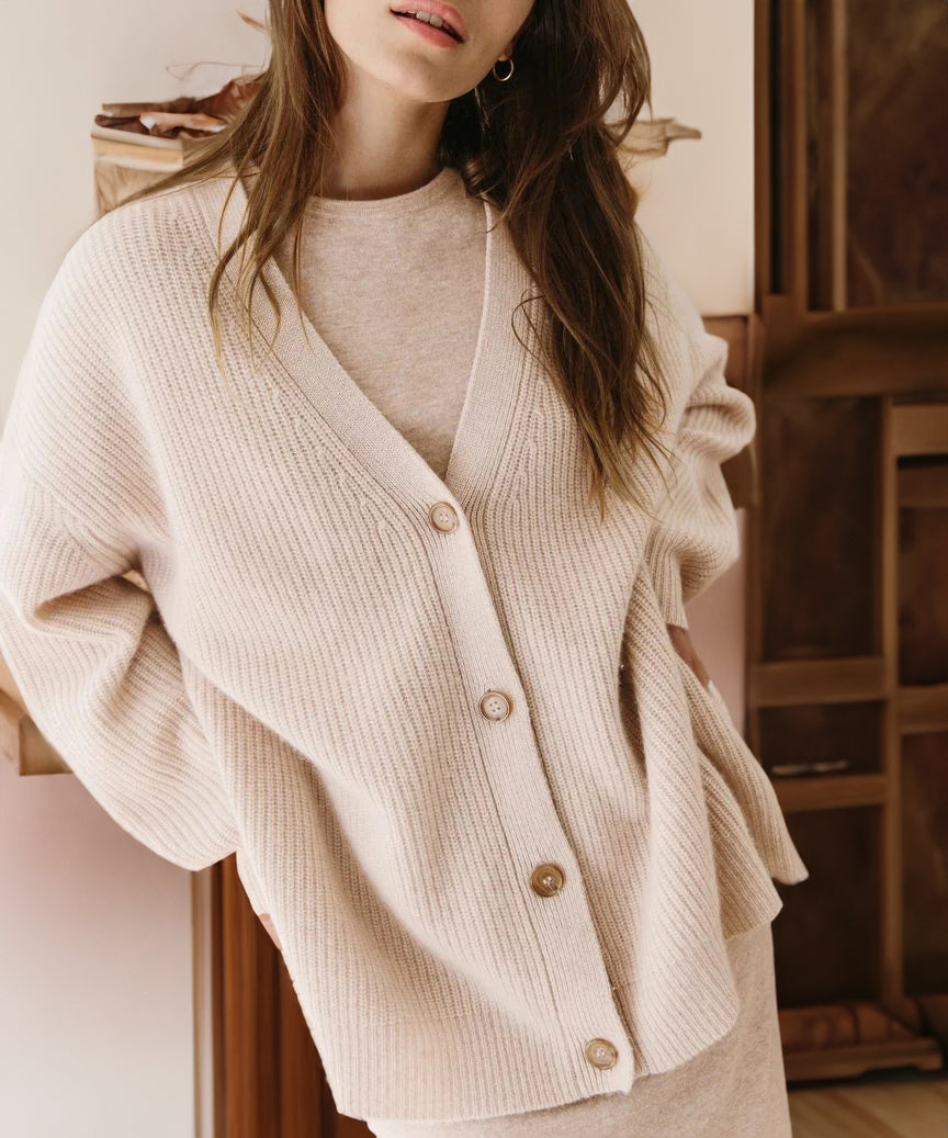 Cardigan à boutons surdimensionné - Crecia