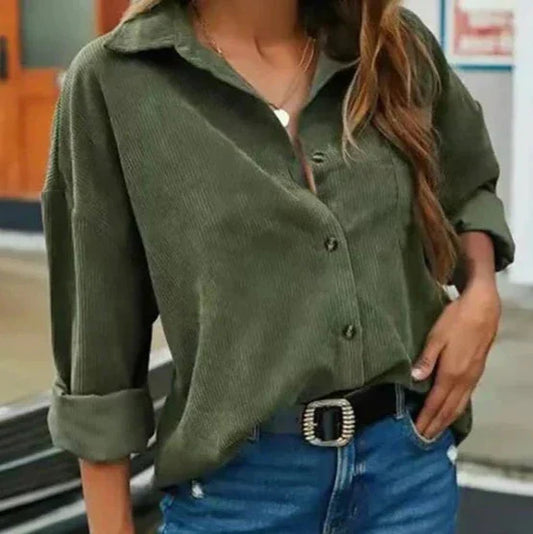 Livia - Blouse en velours côtelé élégante pour femme