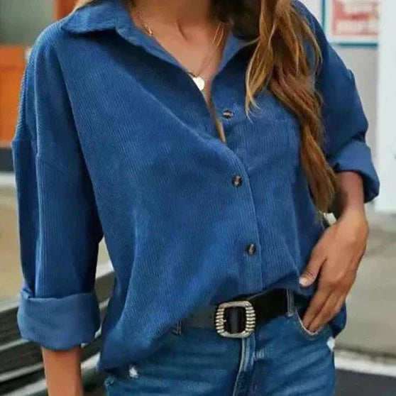 Livia - Blouse en velours côtelé élégante pour femme