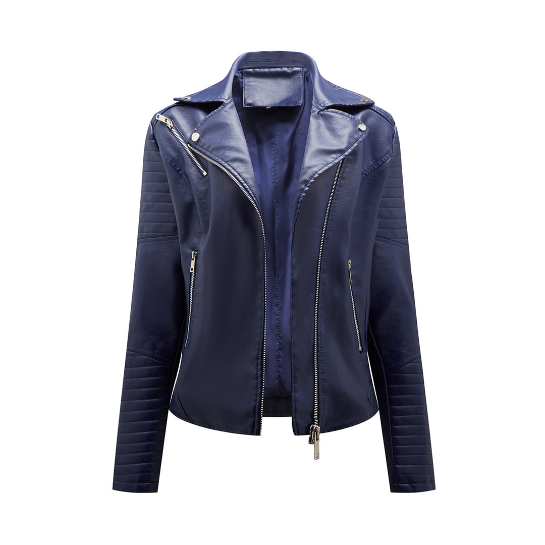 Veste en cuir entièrement zippée - Méribel