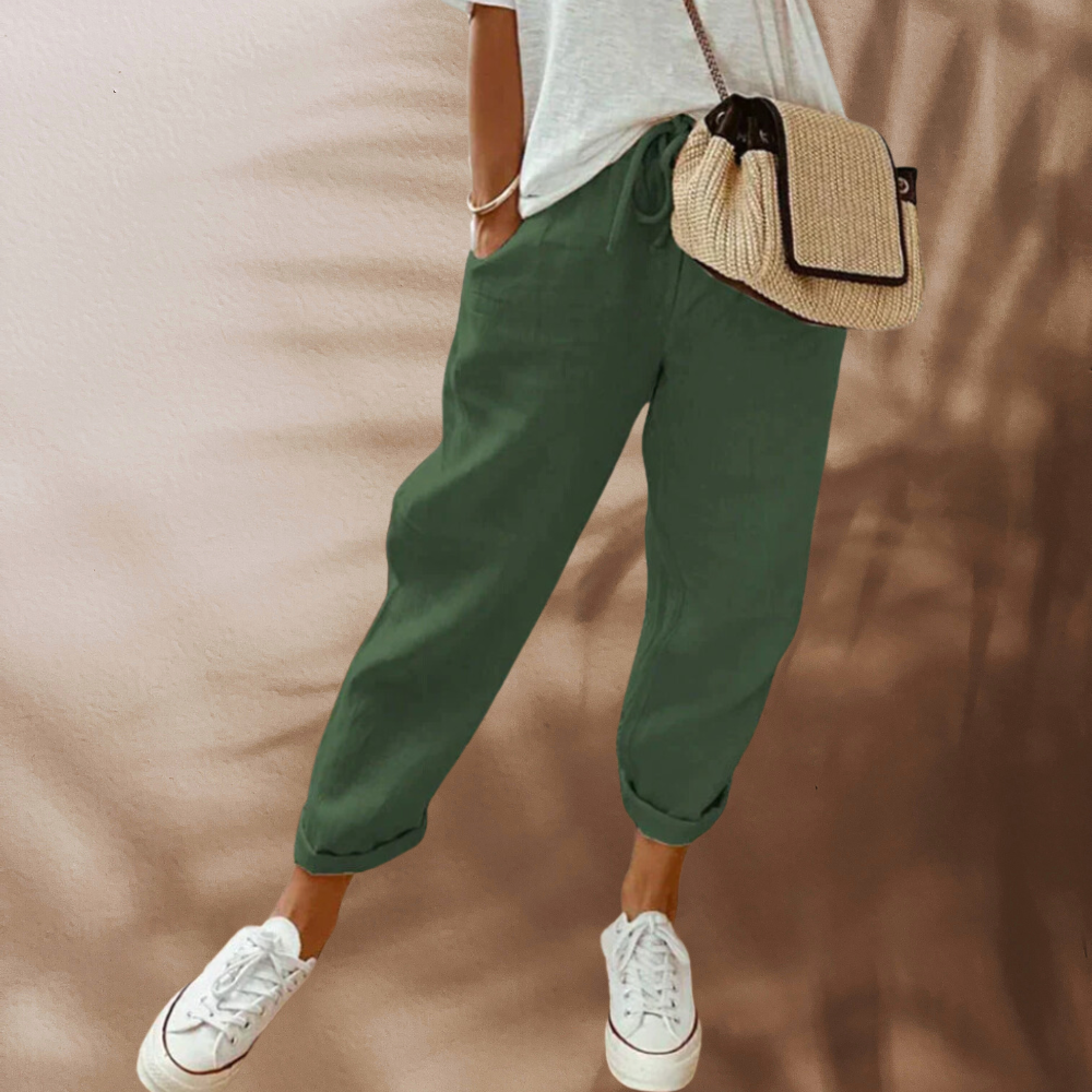 Genoveva - Pantalon en lin facile et à la mode