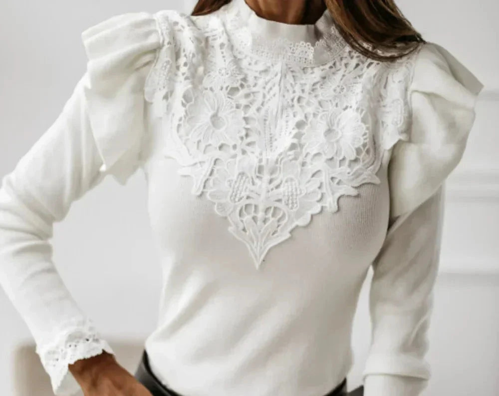 Pull élégant avec détails en dentelle - Magee