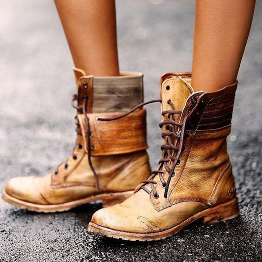 Marion - Bottines à lacets en cuir pour femme