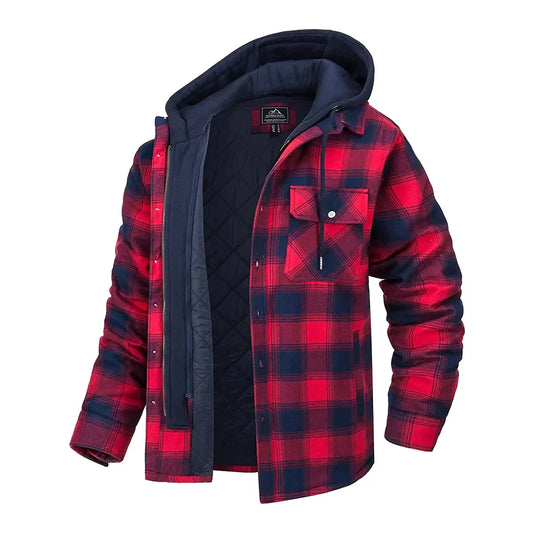Florian - Veste à carreaux à capuche pour hommes