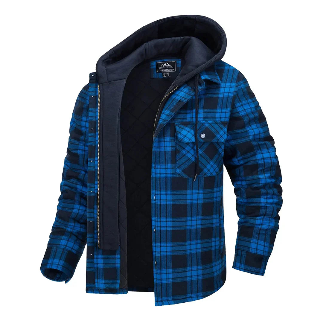 Florian - Veste à carreaux à capuche pour hommes