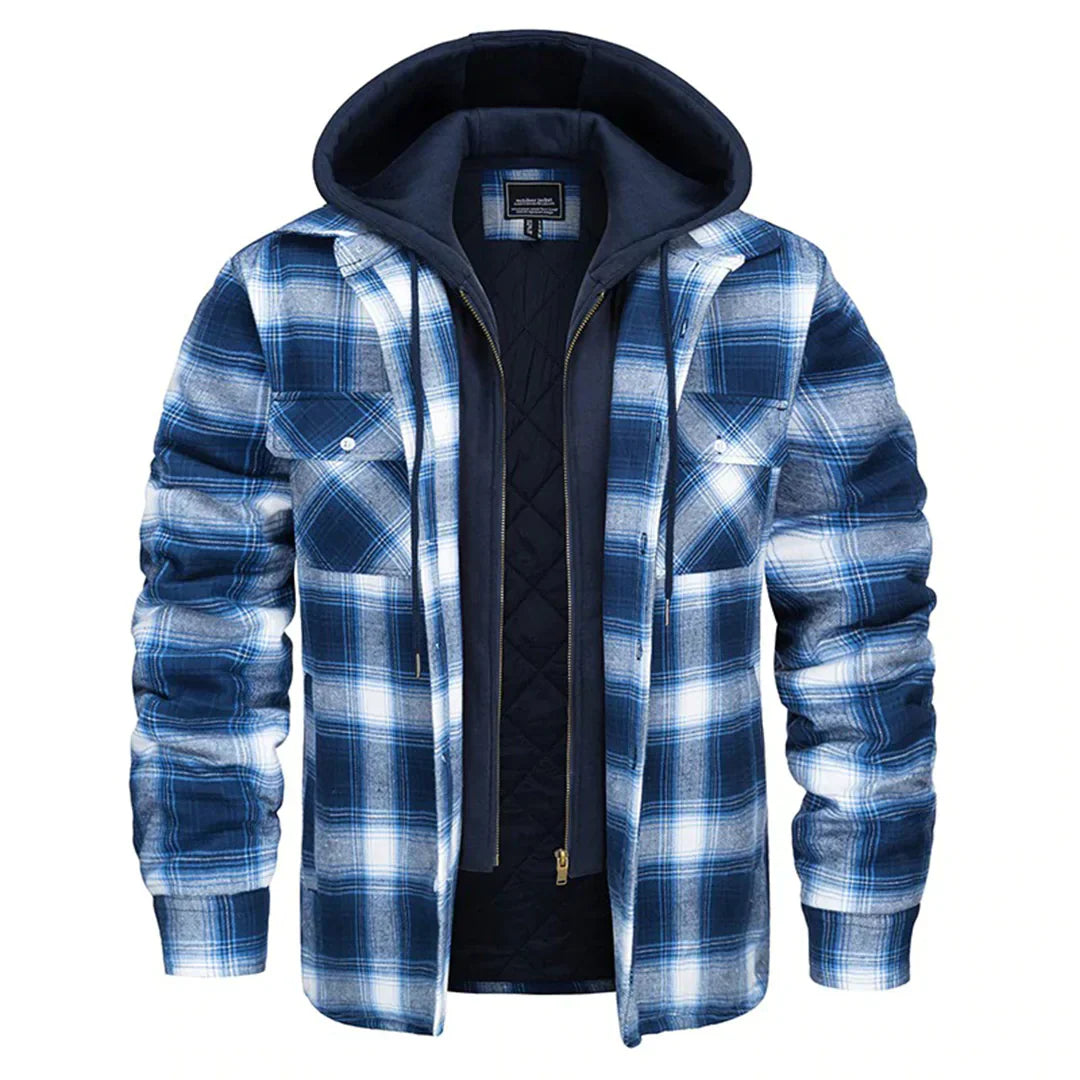 Florian - Veste à carreaux à capuche pour hommes