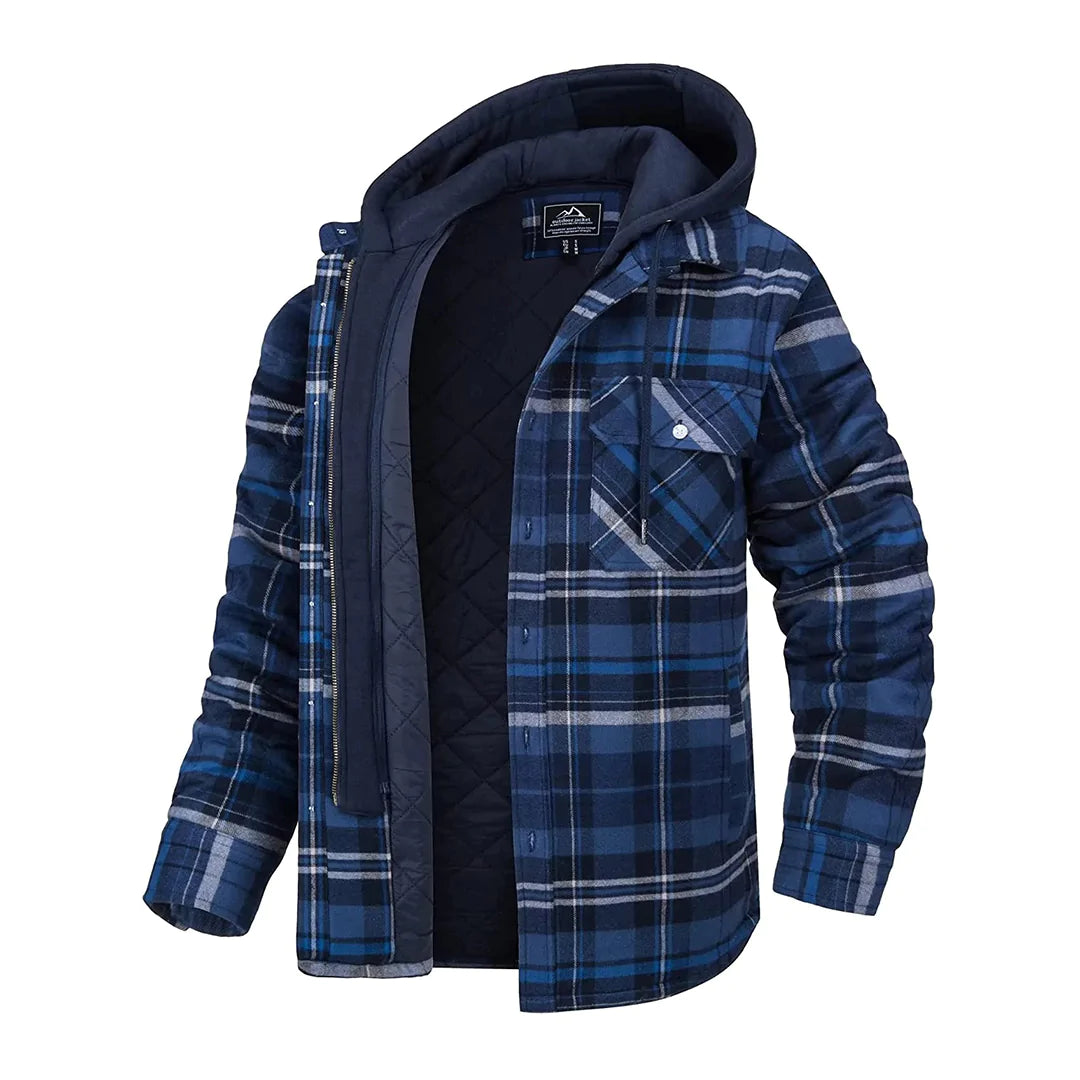 Florian - Veste à carreaux à capuche pour hommes
