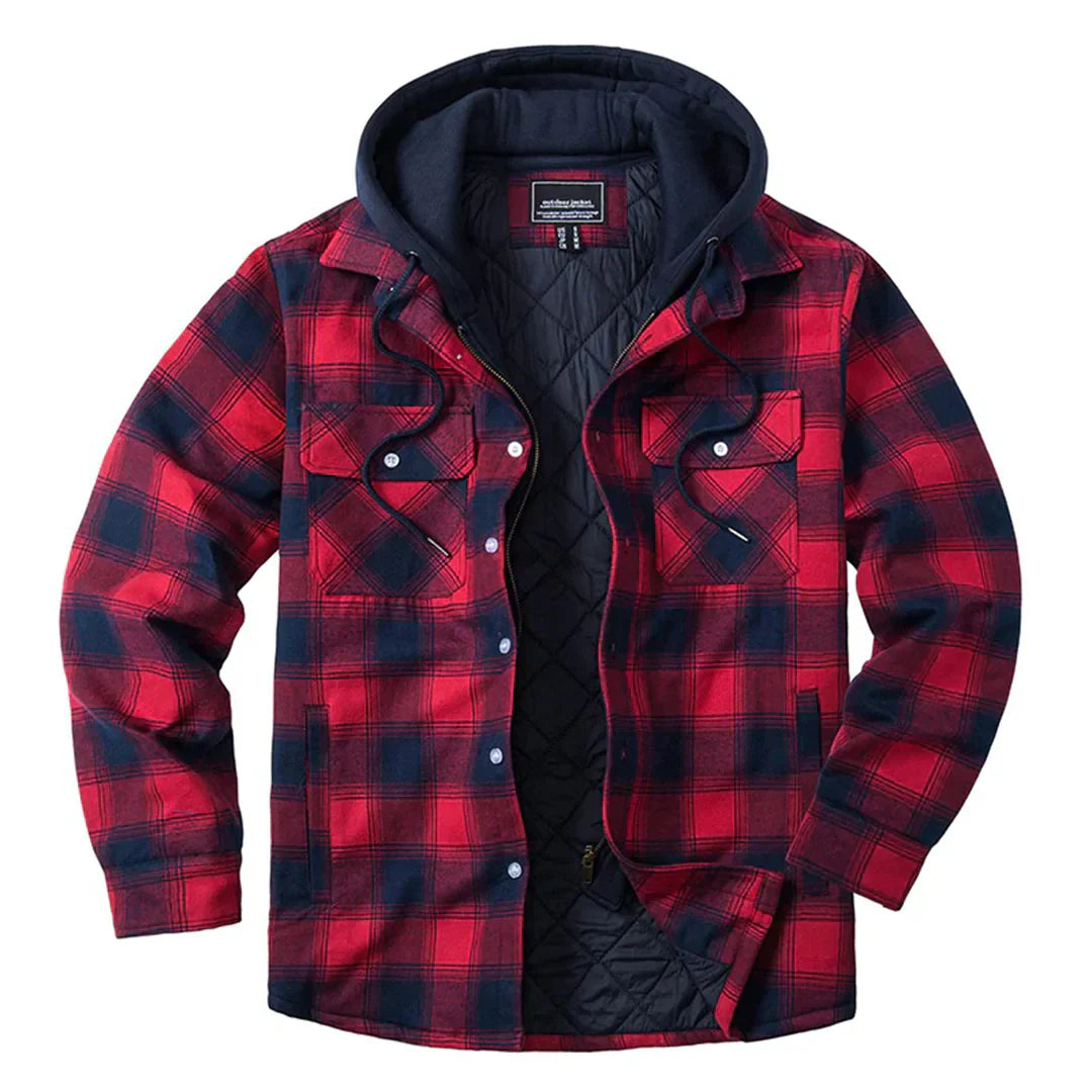 Florian - Veste à carreaux à capuche pour hommes