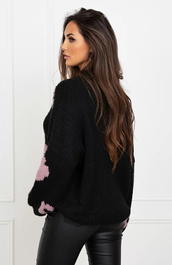 Anita - Pull Doux à Motif Fleuri pour Femmes