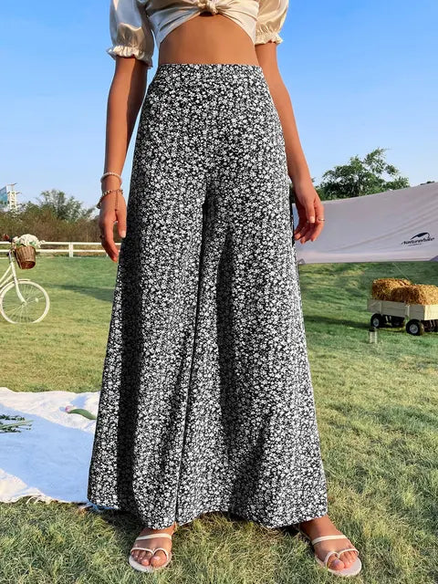 Pantalon Large Boho Imprimé Floral - Brunhilde