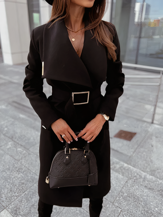 Manteau d'hiver élégant avec ceinture - Josabet