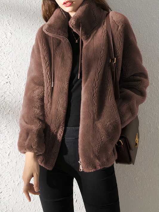Manteau polaire élégant, surdimensionné et chaud pour femme