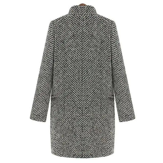 Élégant manteau long en laine pour femme