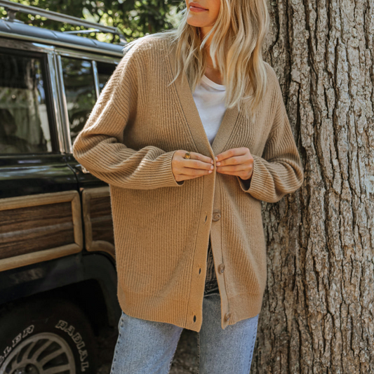 Cardigan boutonné d'automne - Nachuma