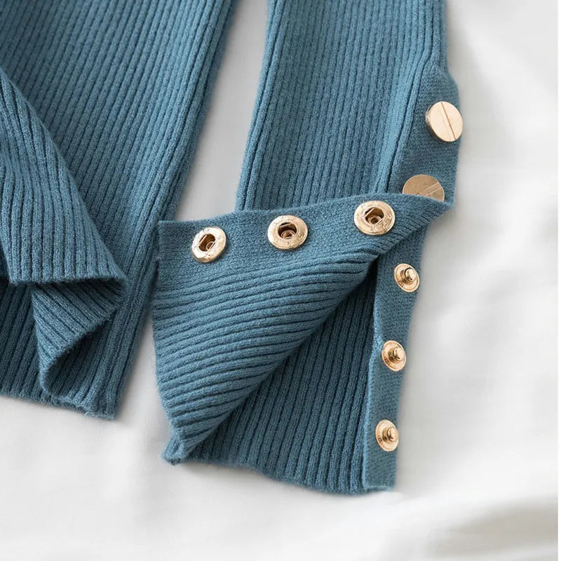 Jenna - Pull à col roulé à manches longues pour femmes
