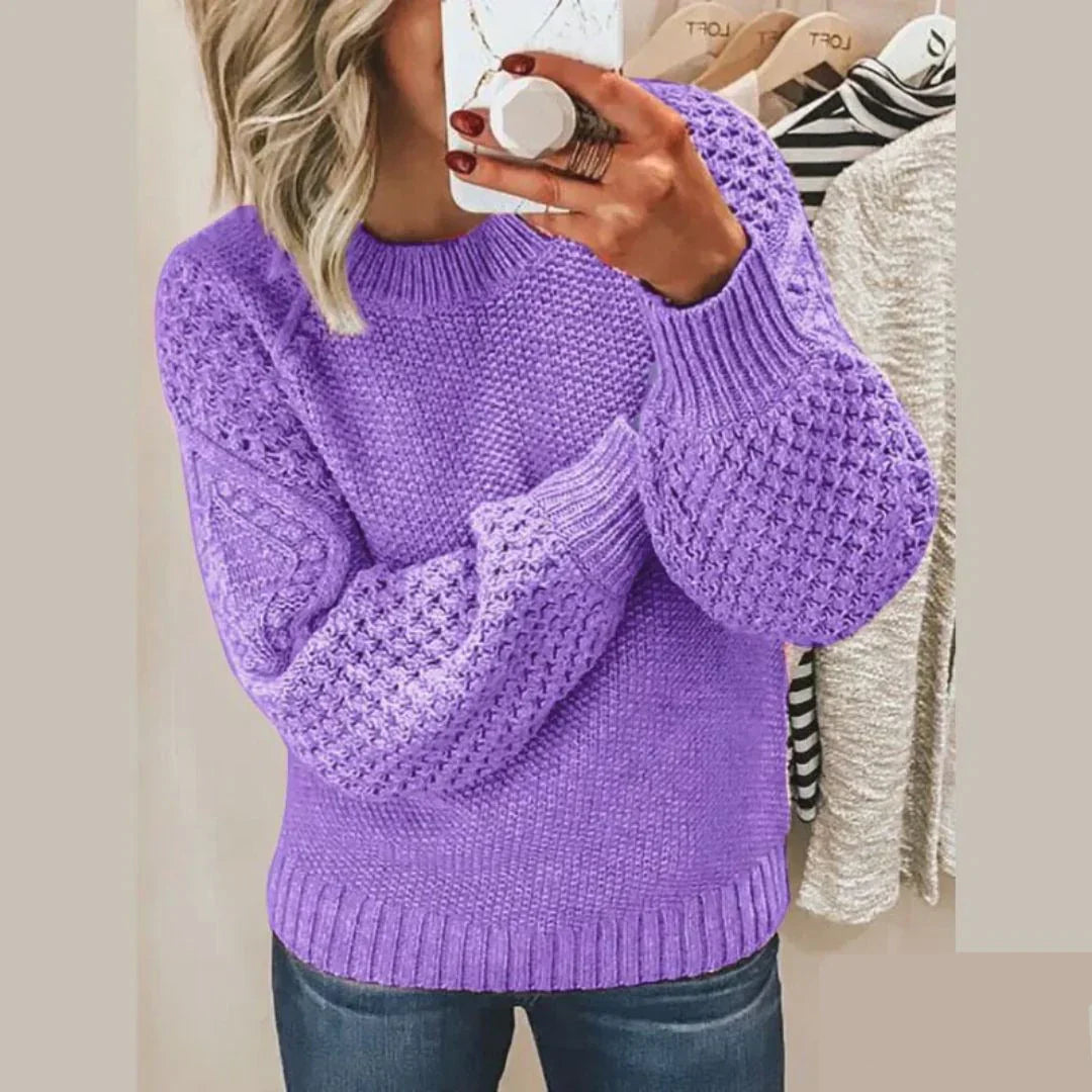 Kelly - Simplicité raffinée pull douillet au style minimaliste