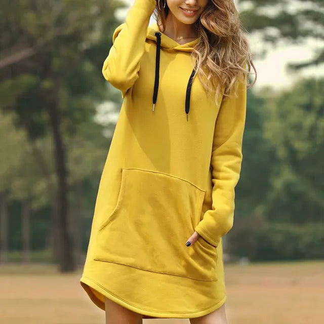 Maya - Sweat à capuche long pour femme