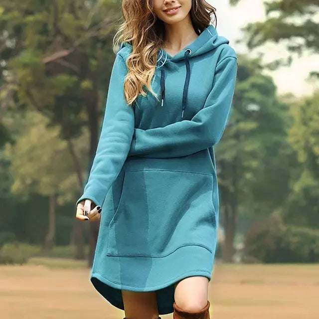 Maya - Sweat à capuche long pour femme
