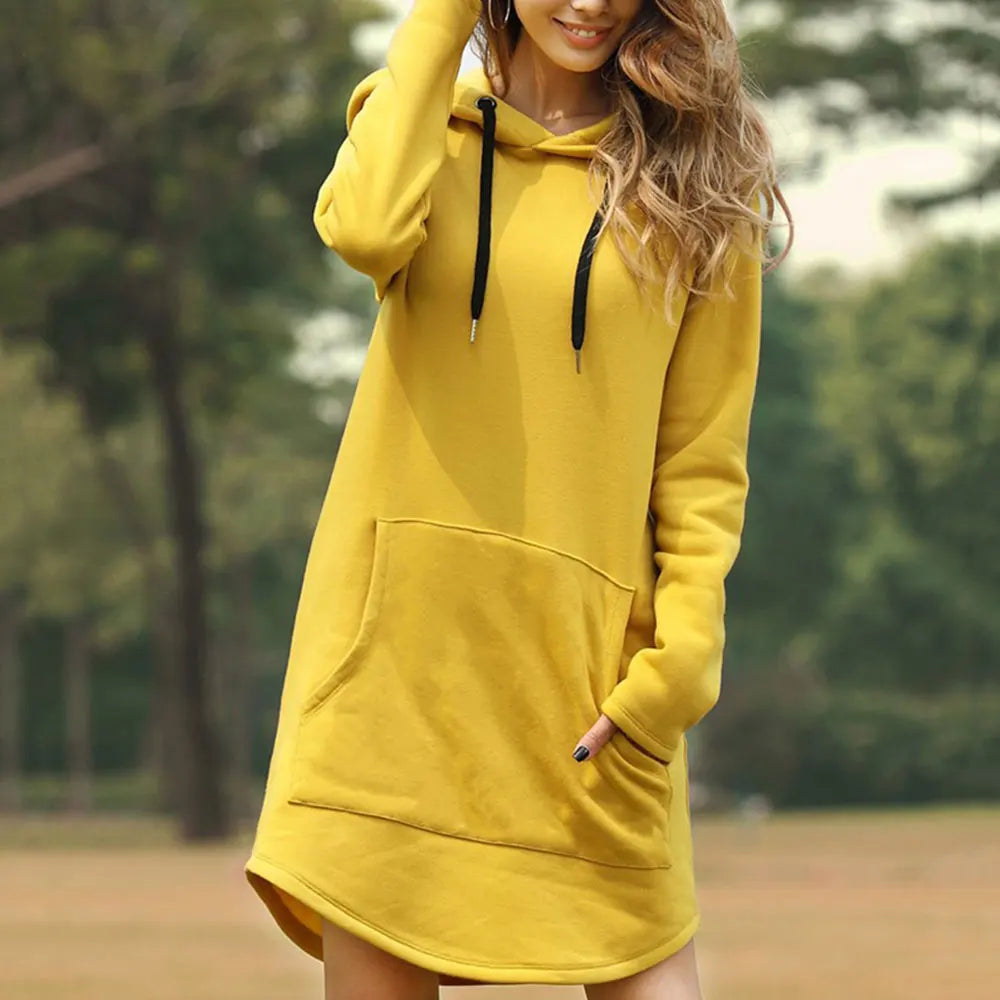 Maya - Sweat à capuche long pour femme