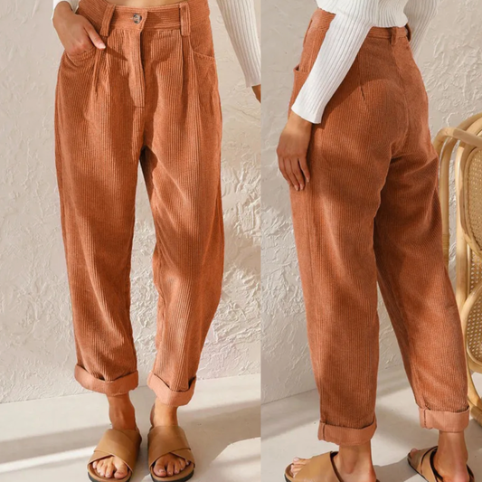 ALINE - Stylé pantalon en velours côtelé