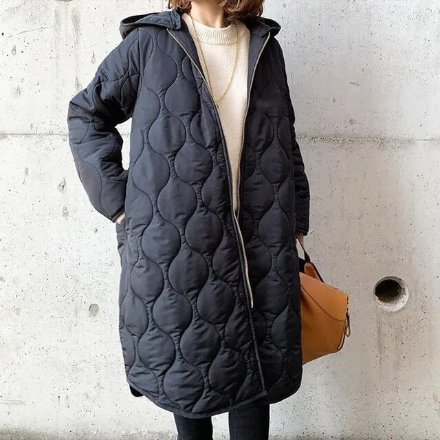 Emarie - Manteau d'Hiver Décontracté à Capuche pour Femmes