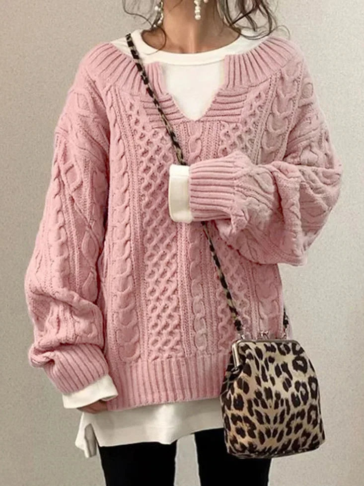 Kris - Pull Tricoté à la Mode pour Femmes