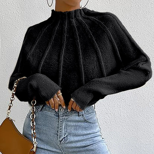 Elen - Pull à col roulé avec plis élégants