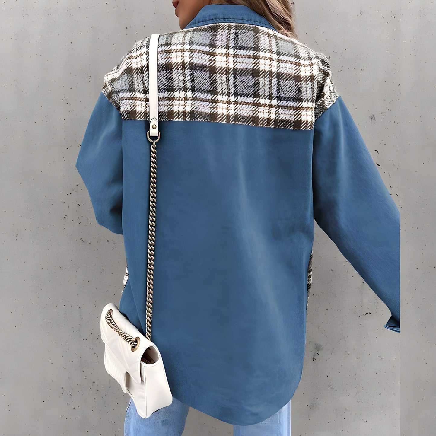 Veste à carreaux pour femme - Zimria