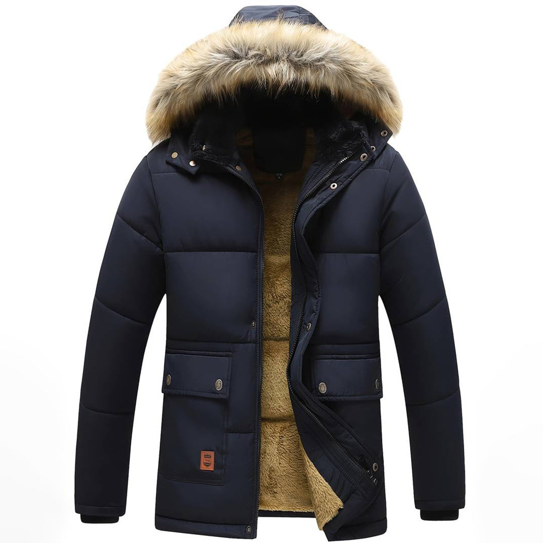 Michael - Veste parka avec col en fourrure pour homme