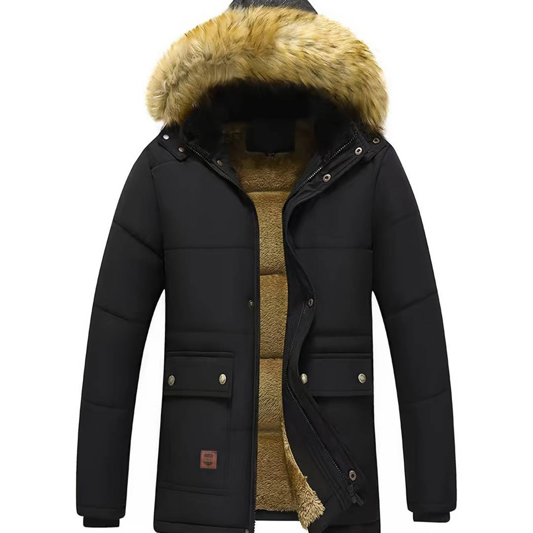 Michael - Veste parka avec col en fourrure pour homme