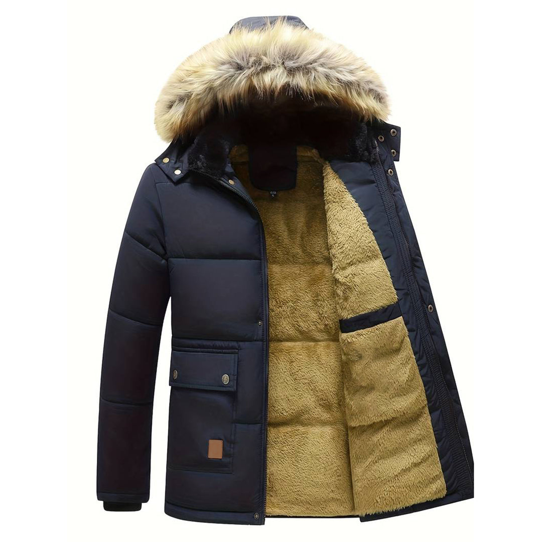 Michael - Veste parka avec col en fourrure pour homme
