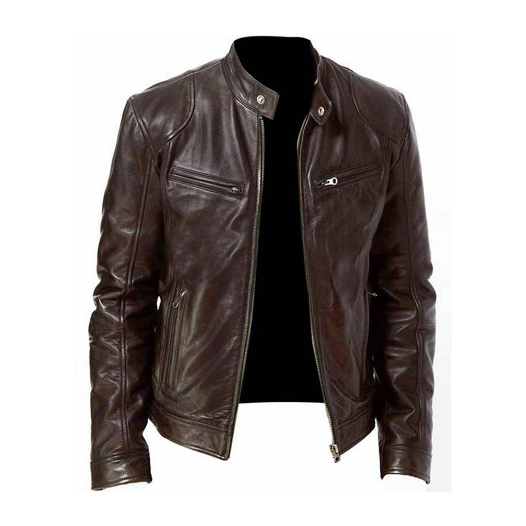 Veste en cuir pour homme