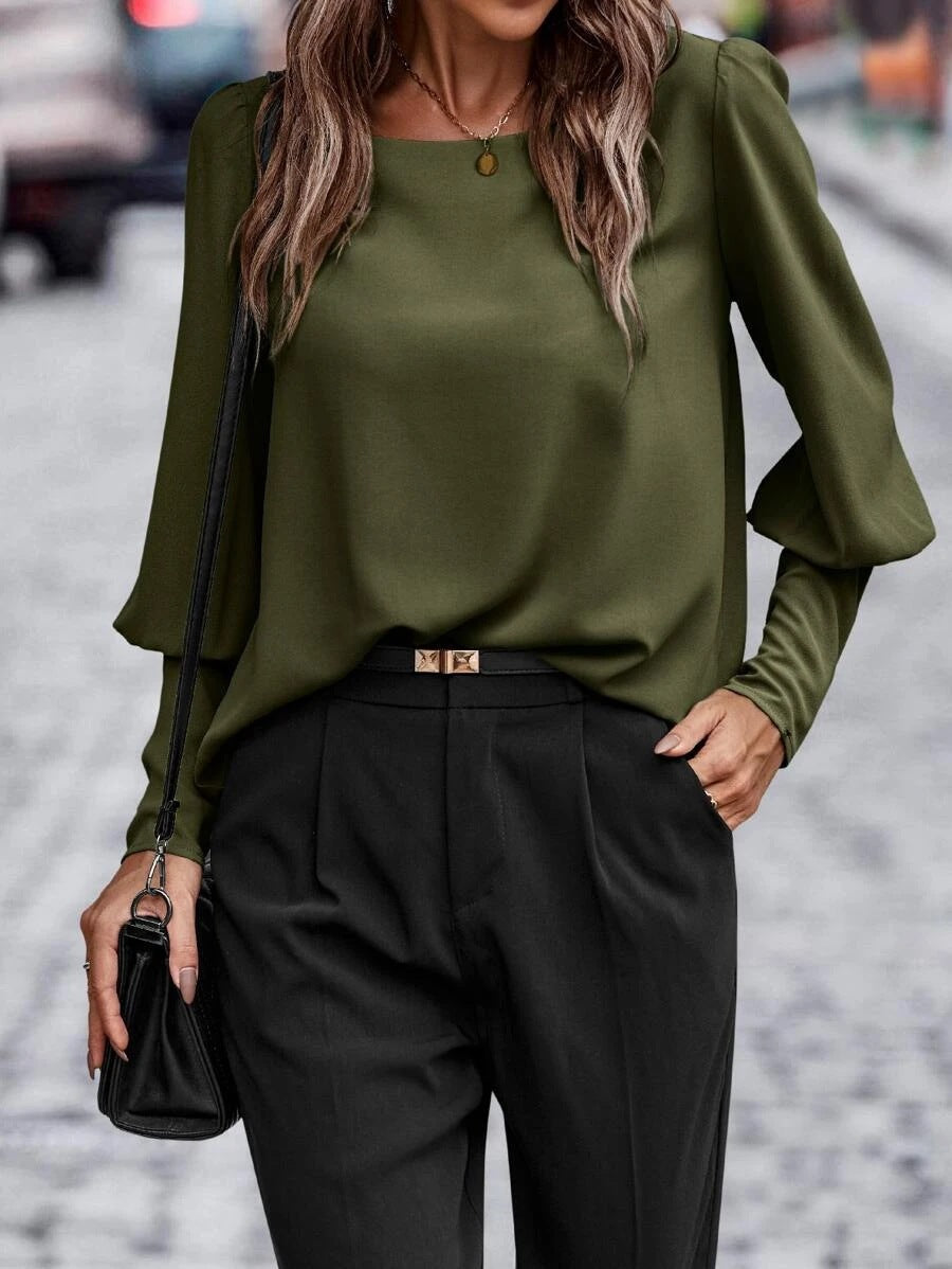 Lena - Blouse à Col Rond pour Femmes