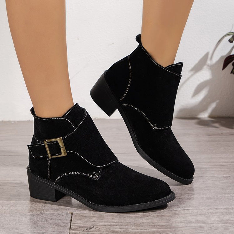 Bottes à talons épais vintage - Richeza