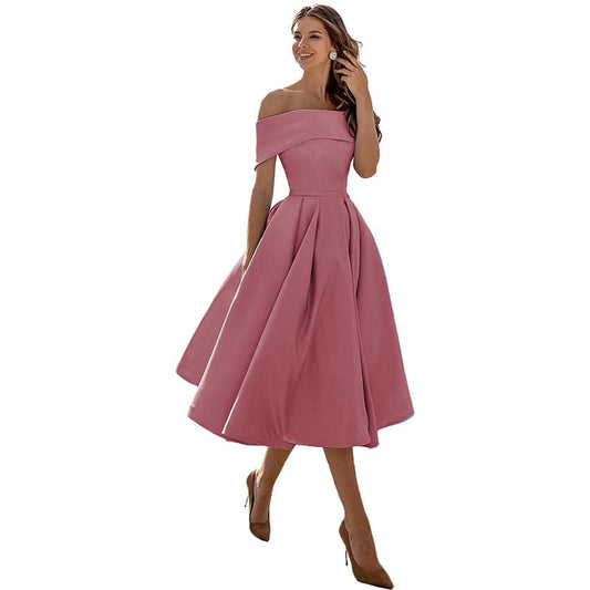 Sophie - Fashion Casual Robe De Soirée En Satin Sans Bretelles