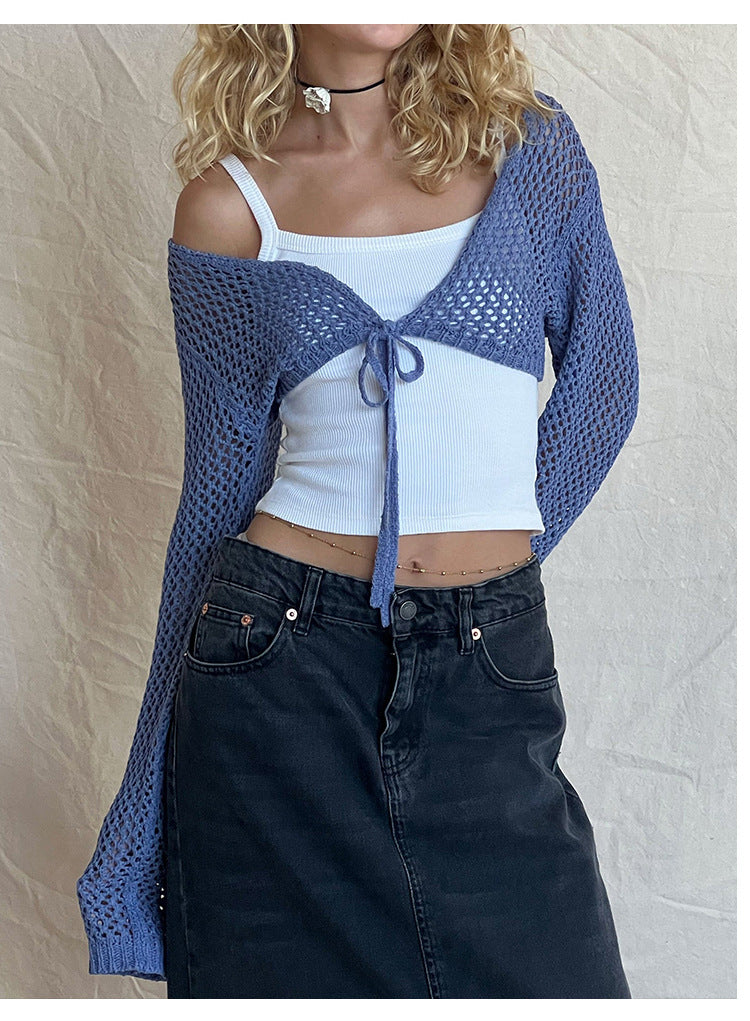 Isabelle-mode | Laçage maille Cardigan court