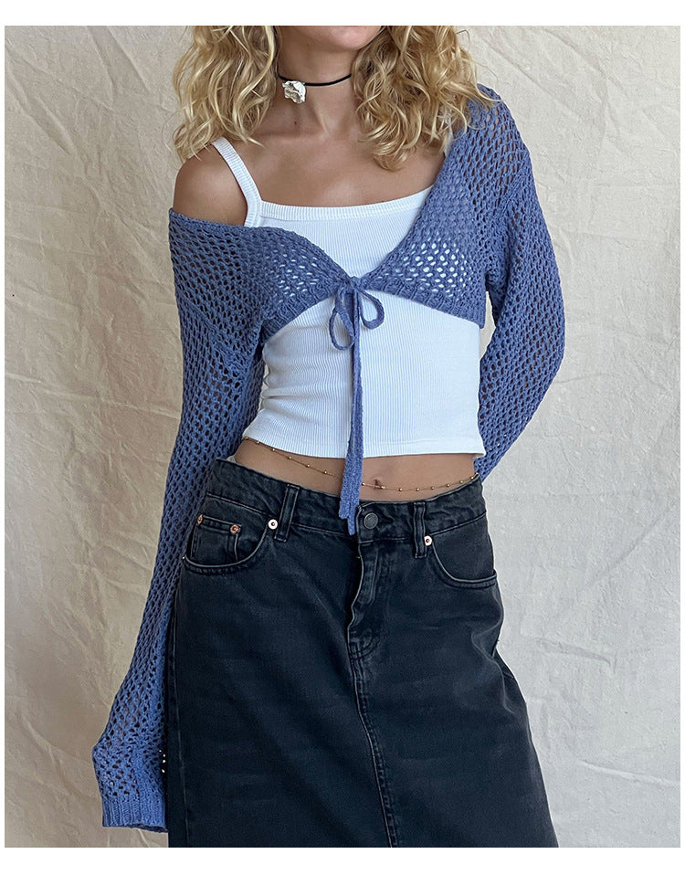 Isabelle-mode | Laçage maille Cardigan court