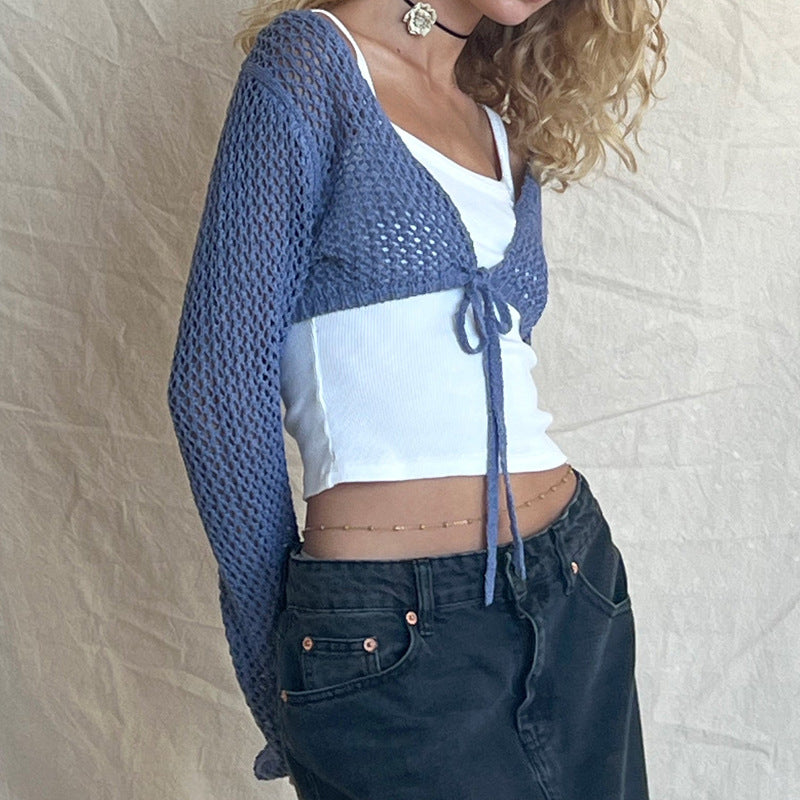 Isabelle-mode | Laçage maille Cardigan court
