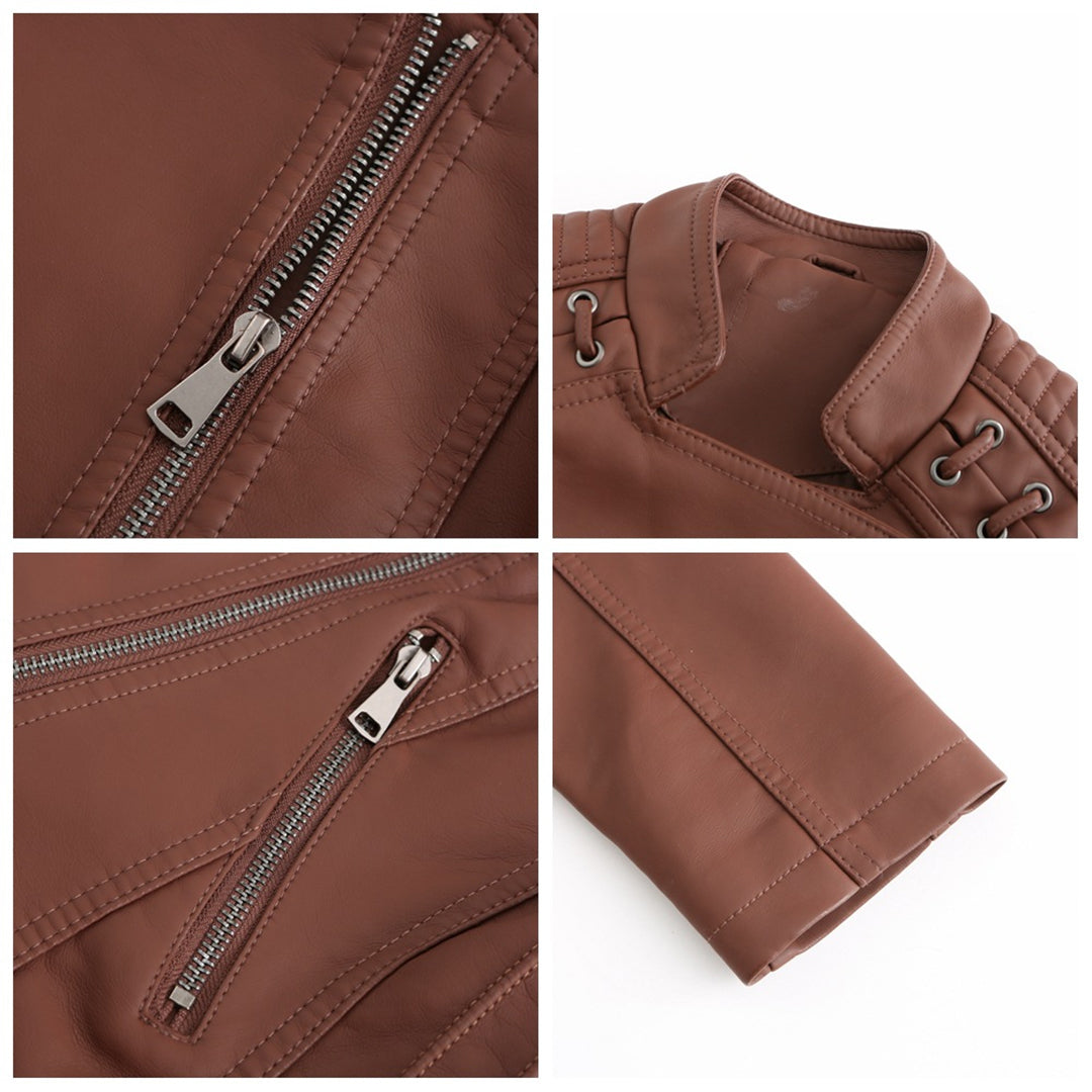 Veste en cuir vintage élégante - Kally