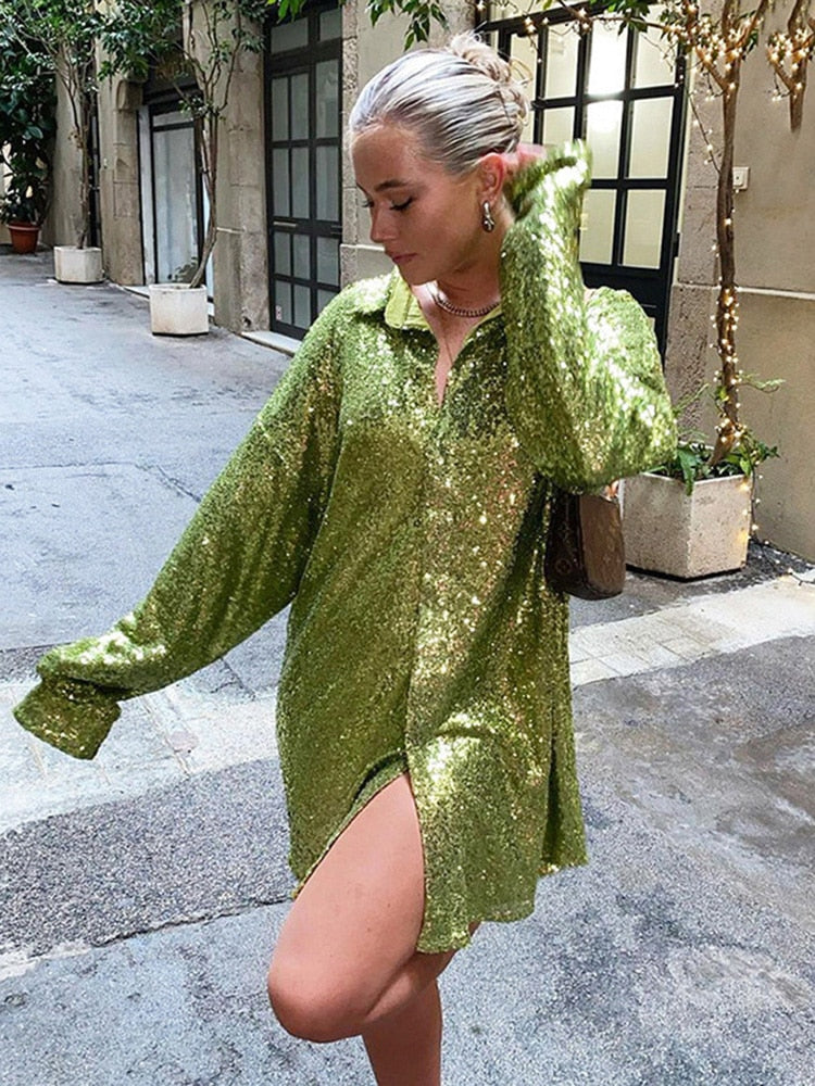 Julie - Blouse Oversize à Paillettes Stylée et Confortable pour l'Automne pour Femmes