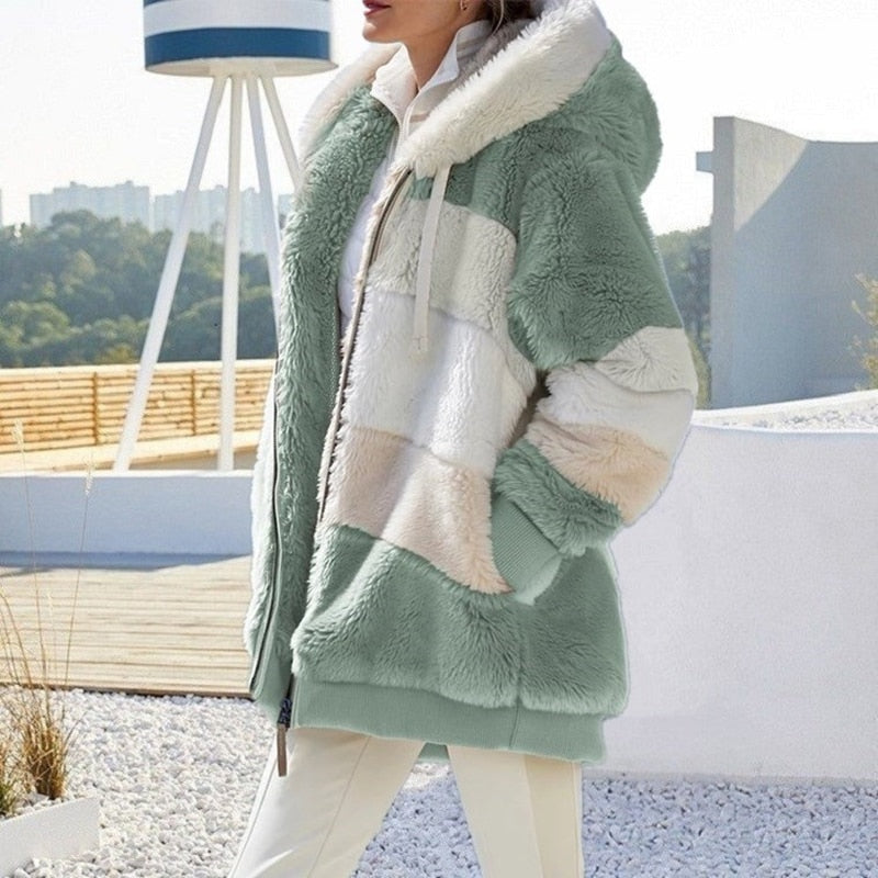 Fibi | Gilet Douillet à Capuche en Peluche pour Femmes