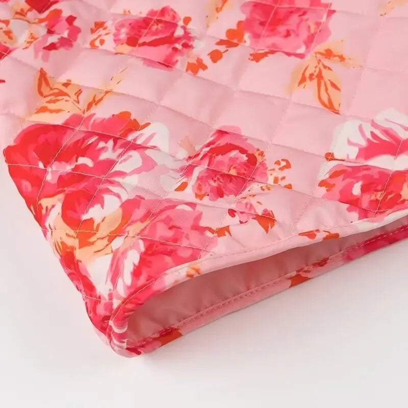 Veste matelassée rose hiver et automne - Hortense