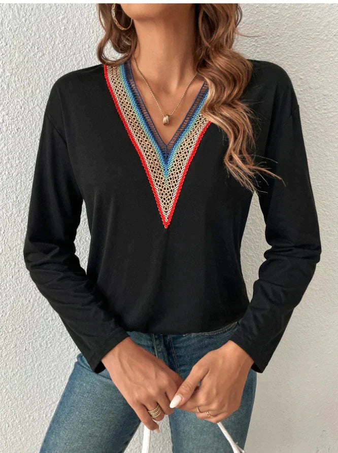 Ophelia - Blouse Classique et Confortable pour l'Automne pour Femmes