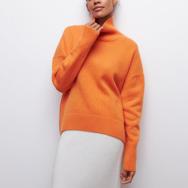 Mei - Col Roulé en Coton Oversize Confortable pour Femmes