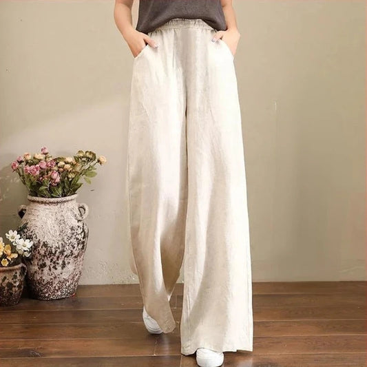 Pantalon Luciana - Pantalon léger à jambes larges pour l'été - Respirabilité maximale