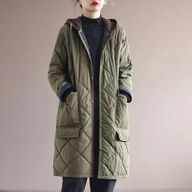 Veste longue doublée pour femme - Hatuisa