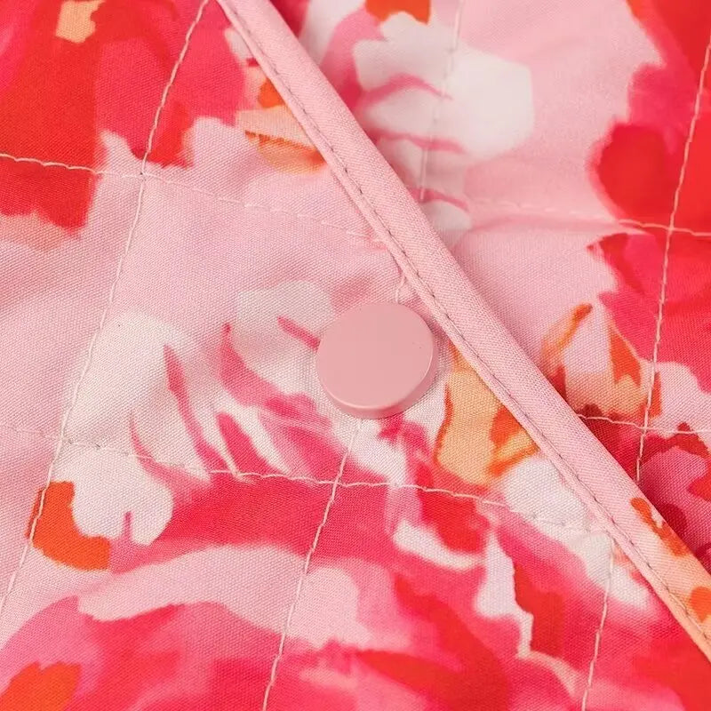 Veste matelassée rose hiver et automne - Hortense